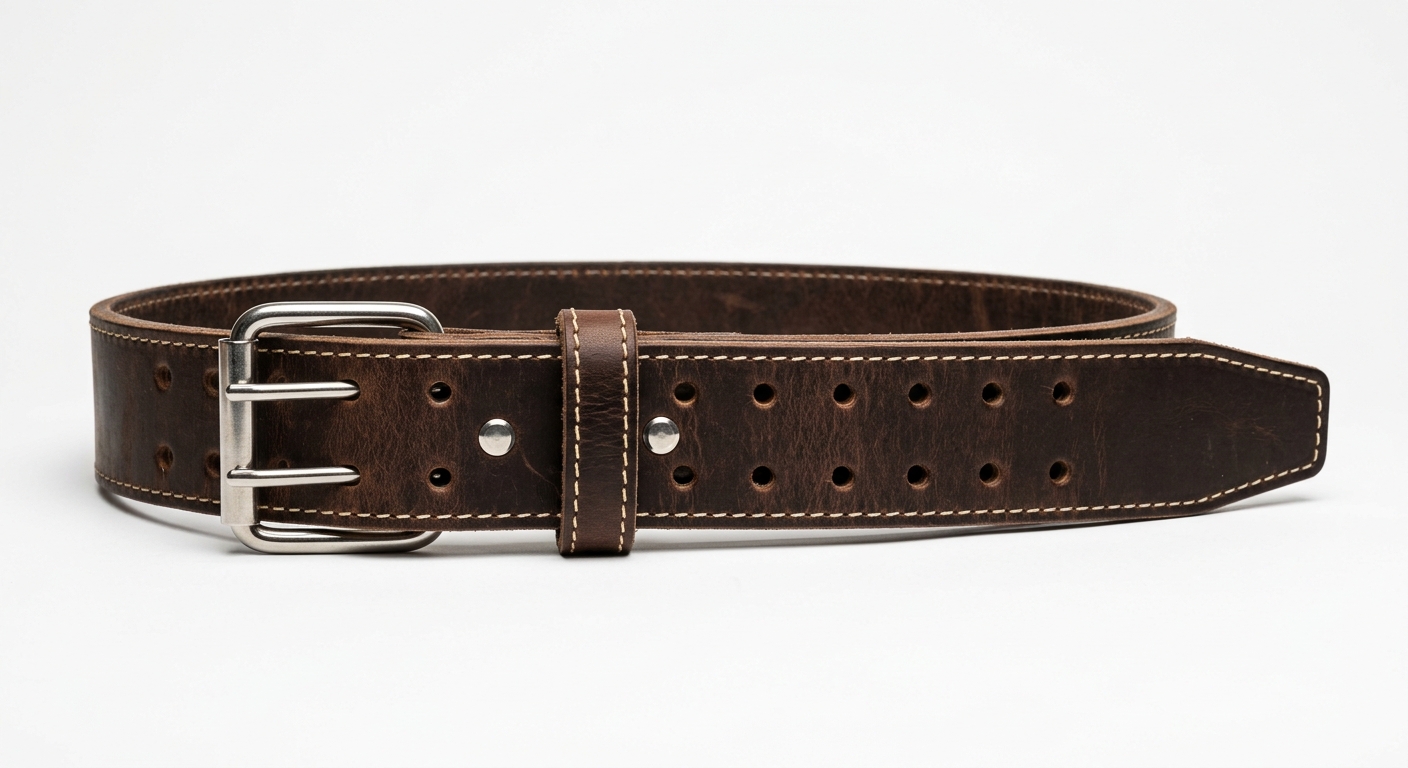 Photo expert Ceinture Lombaire de Force en Cuir Véritable 10mm - ExoMuscu