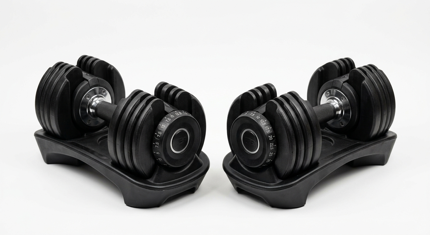 Photo expert Haltères Réglables Automatiques Smart-Lock 24kg - ExoMuscu