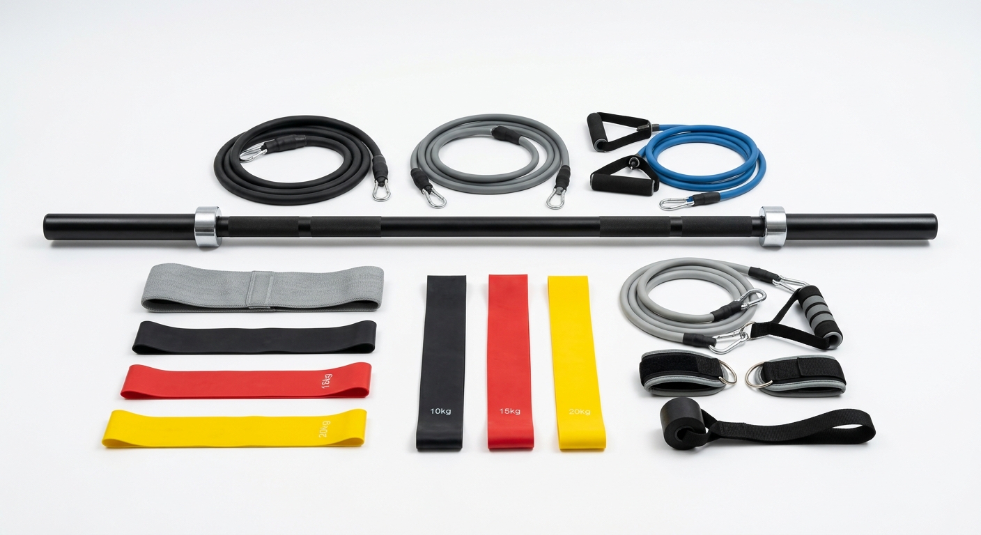 Kit Barre Musculation et Élastiques Pro